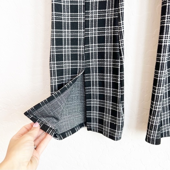 UO Urban Renewal Women's Remnants Plaid Front-Slit Flare Pants Pull-On Small - Picture 5 of 7